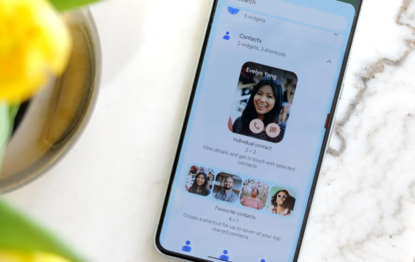 Google Contacts 위젯의 새로운 업데이트!