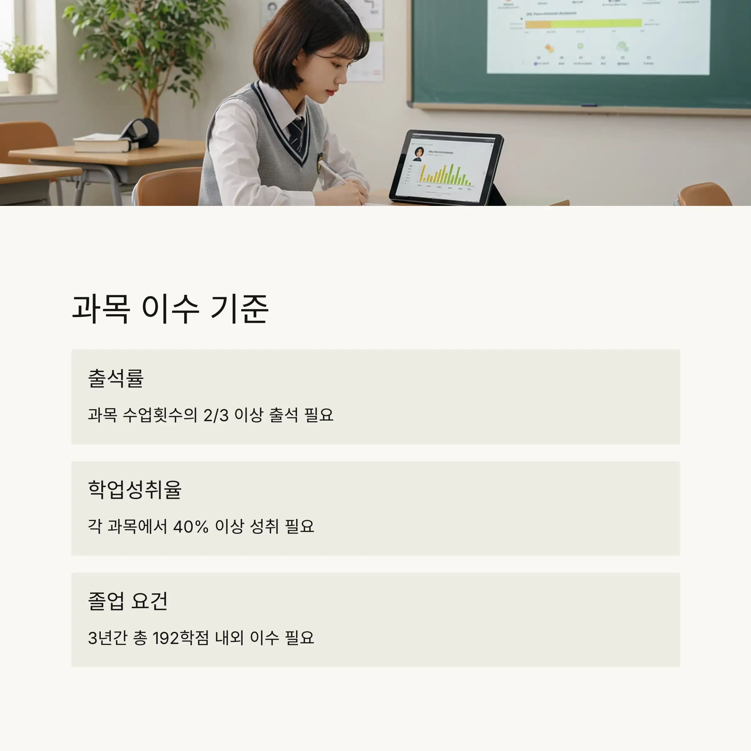 📝 과목 이수 기준