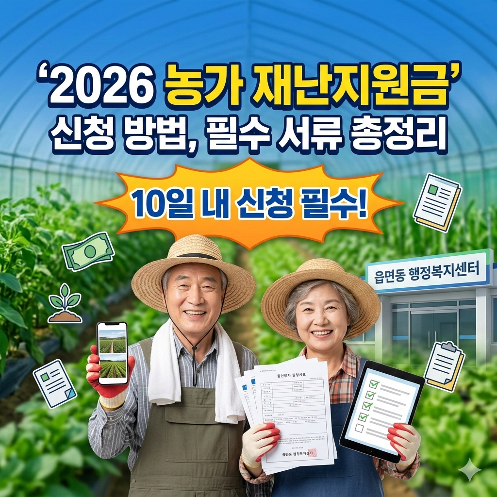 농가 생계지원금 신청 방법 3가지 2026년 필수 서류 핵심 정리