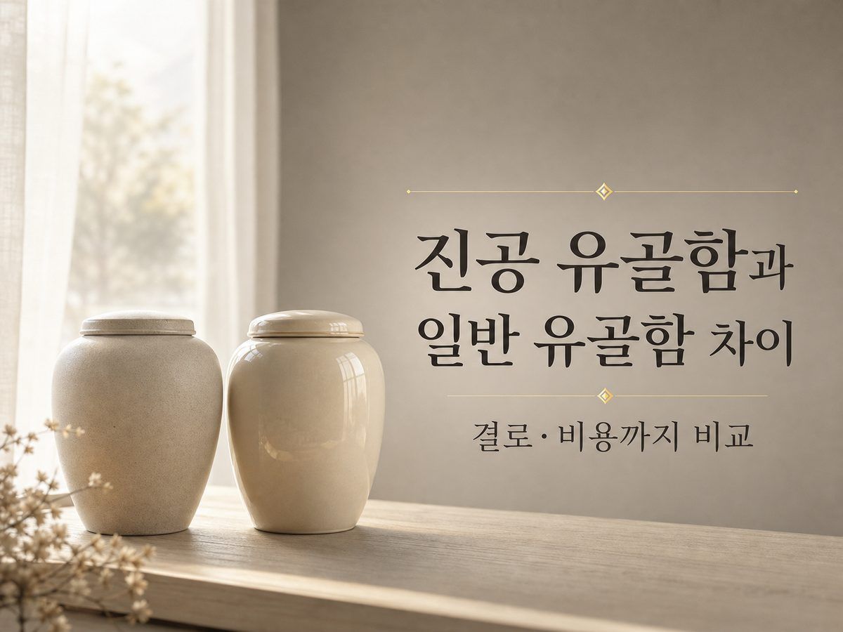 진공 유골함과 일반 유골함 차이, 결로&middot;비용까지 비교