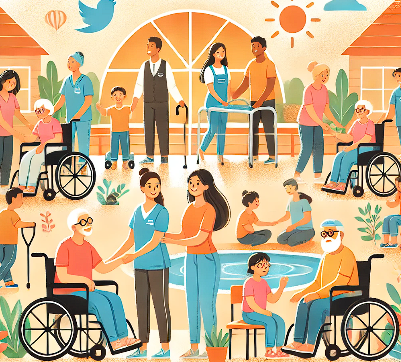 다양한 복지를 보여주는 사진