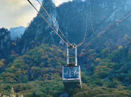 설악산 케이블타 운행모습