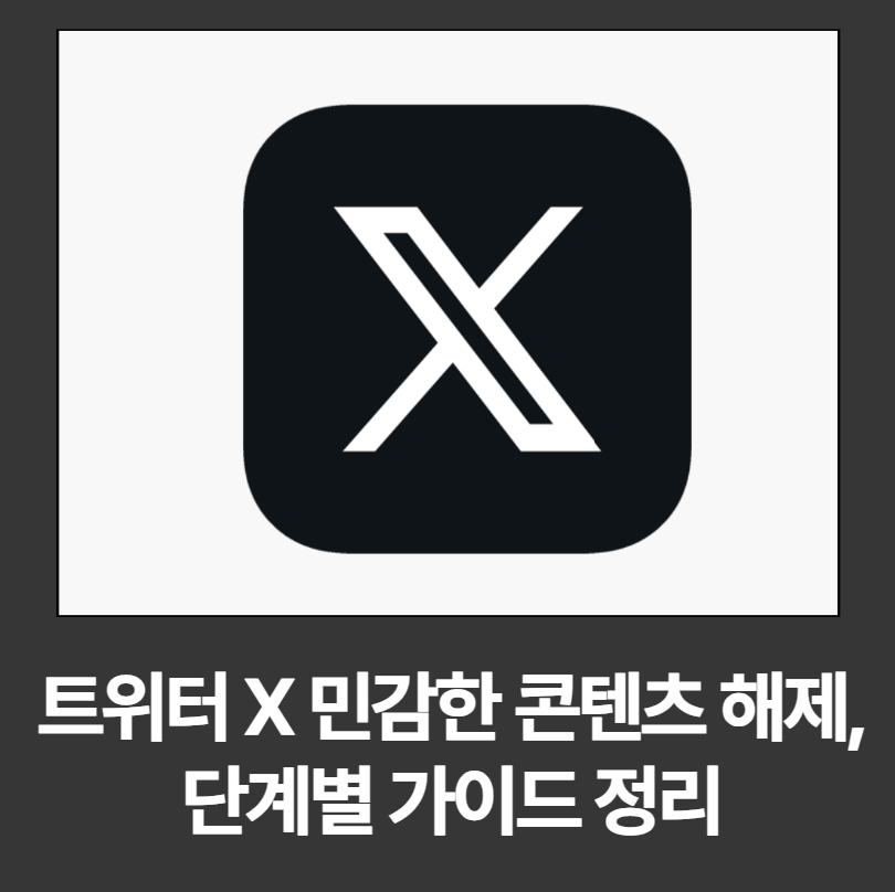 X 민감한 콘텐츠 해제