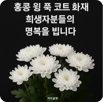 홍콩 웡 푹 코트 화재 희생자분들의 명복을 빕니다.