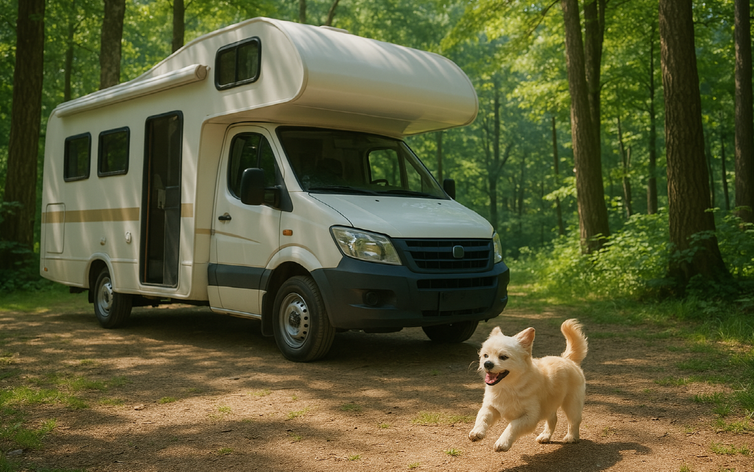 반려견과 캠핑카 관련 사진