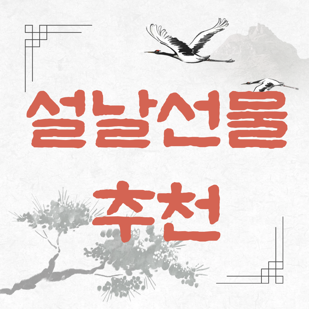 2026년 부모님 설날 선물 추천