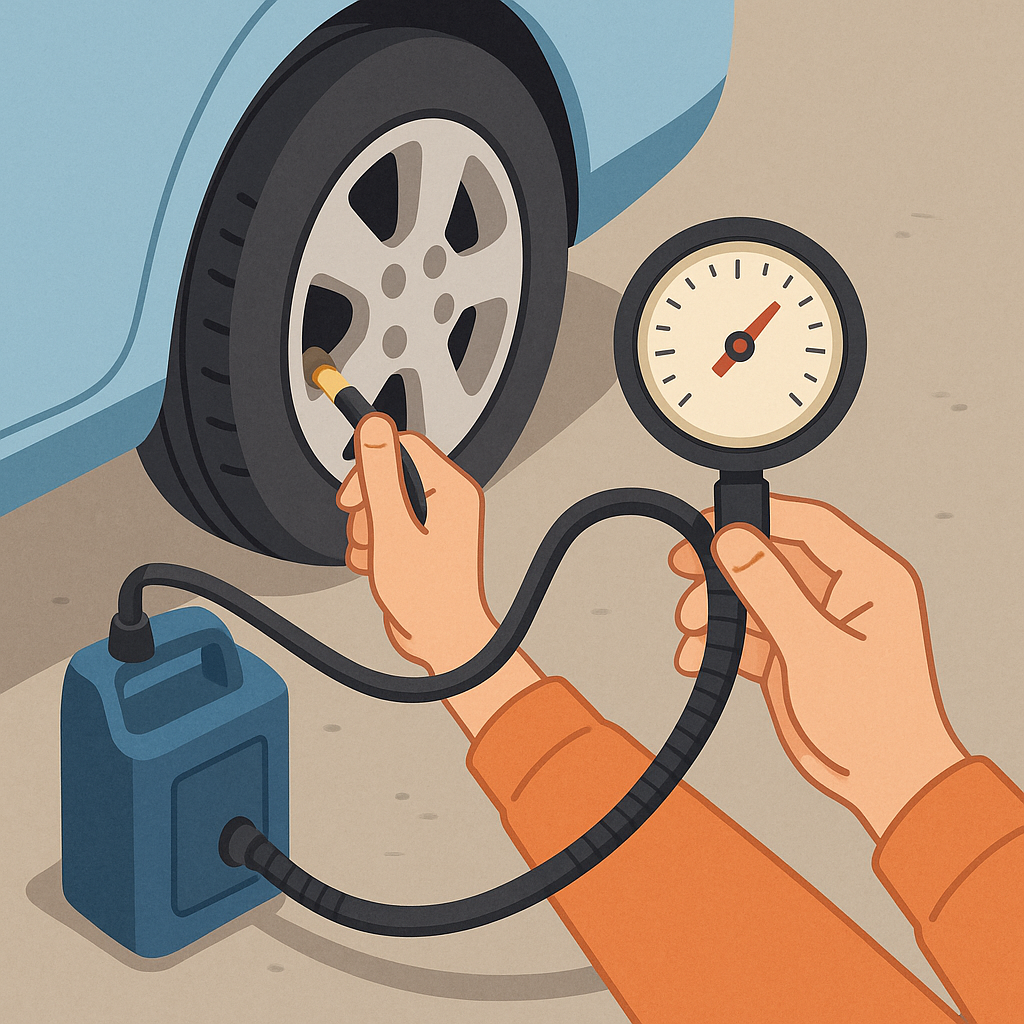 셀프 타이어 공기압 체크하는 법