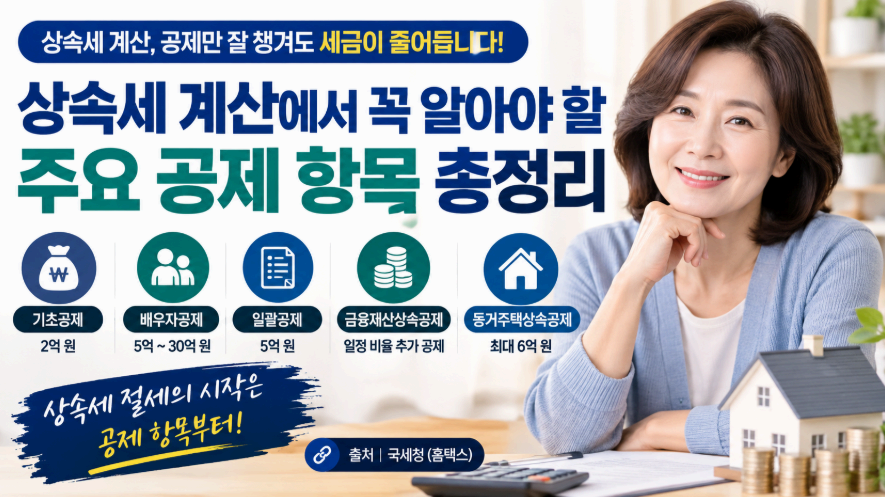 상속세 계산 주요 공제 항목 총정리
