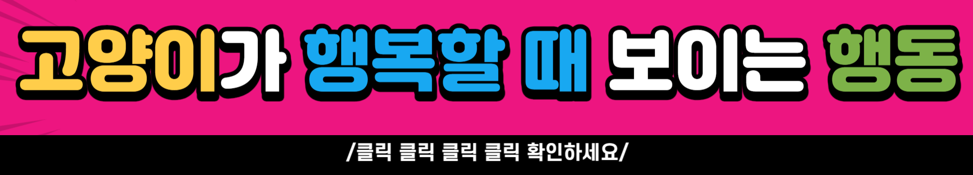 고양이가 행복할 때 보이는 행동