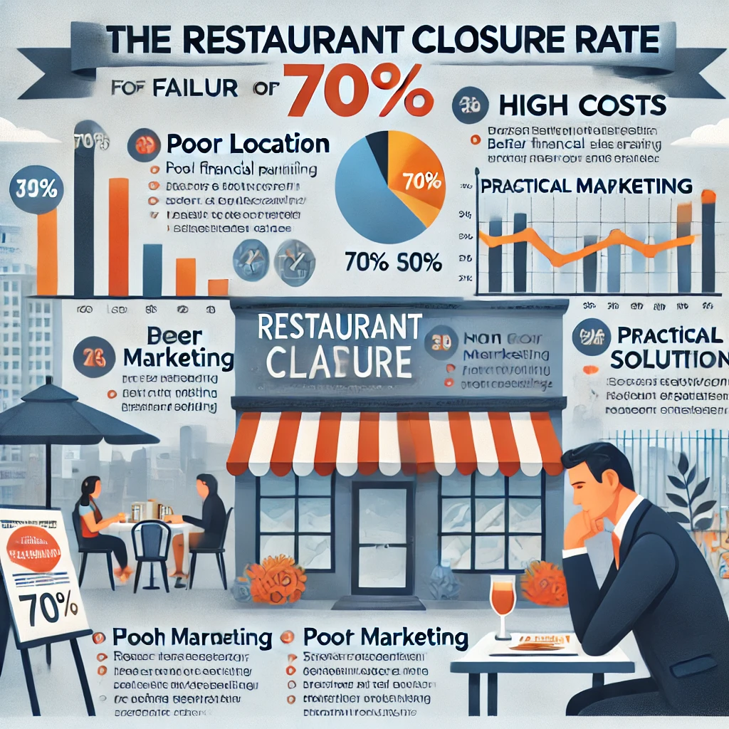 외식업 폐업률 70%? 실패하는 이유와 해결책에 관한 이미지