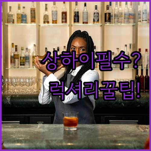 상하이 숙소 베스트 5 민항구 럭셔리..