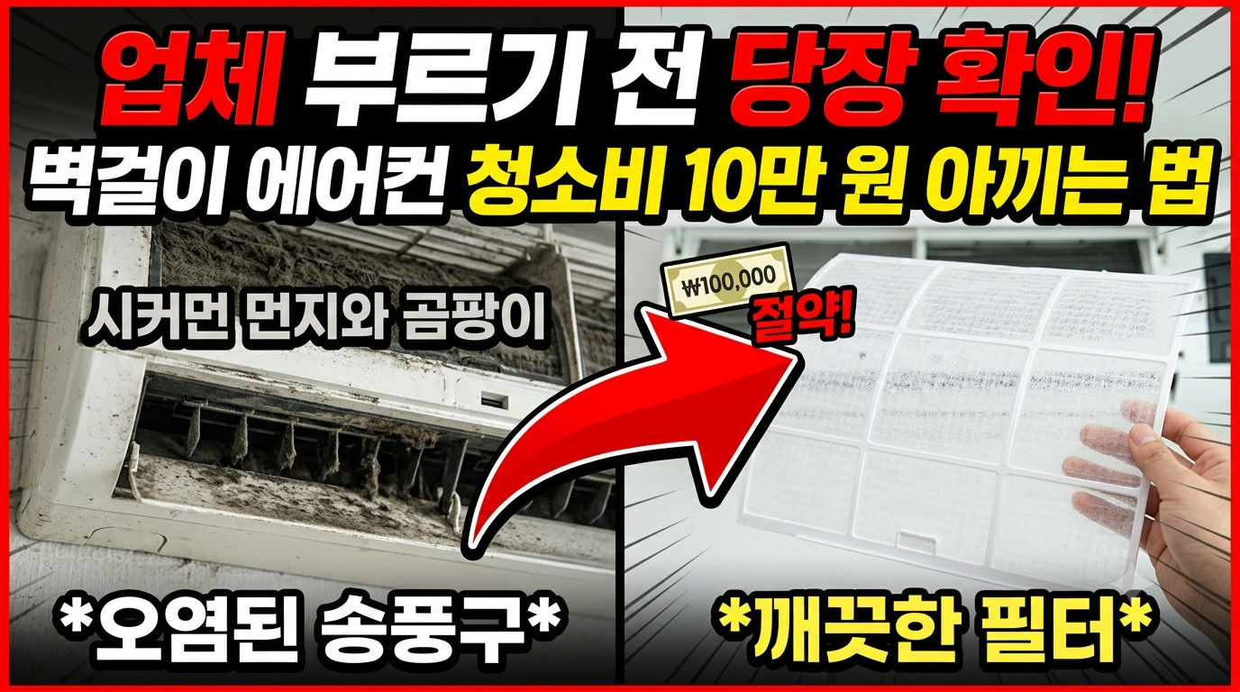 벽걸이 에어컨 청소 비용 0원? 돈 아끼는 셀프 관리법