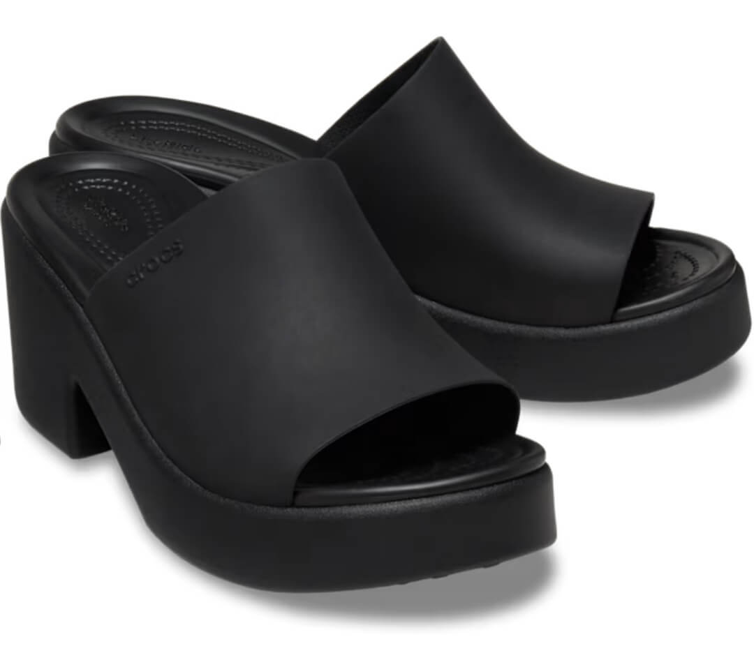 크록스 브루클린 슬라이드 힐 블랙