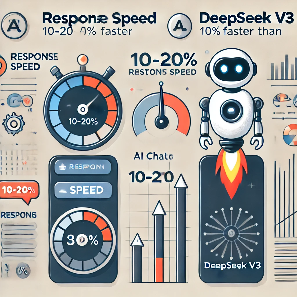 ChatGPT와 딥시크 V3(DeepSeek) 응답 속도 비교 인포그래픽