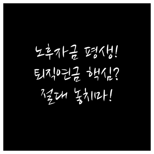 노후 자금 지속성을 높이는 퇴직연금 ..