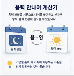 음력 만나이 계산기 칠순잔치 나이 계산기