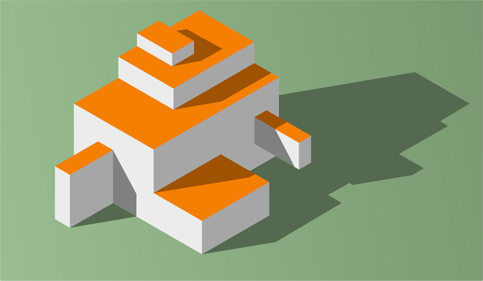 네모난 고체 탑 이미지