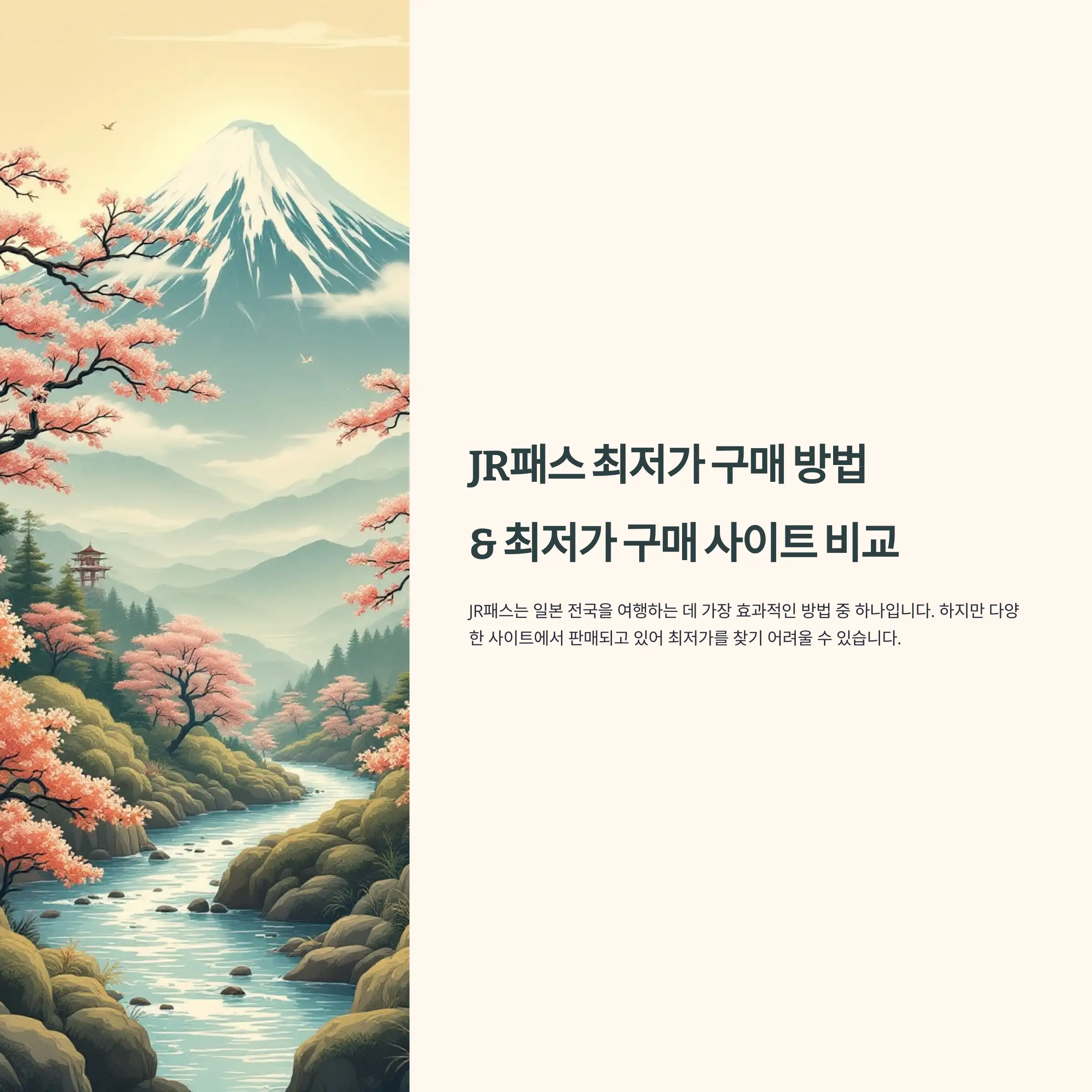 JR패스 최저가 구매 방법 클록 JR패스