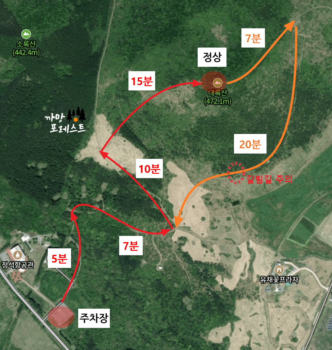 큰사슴이 오름 소요시간