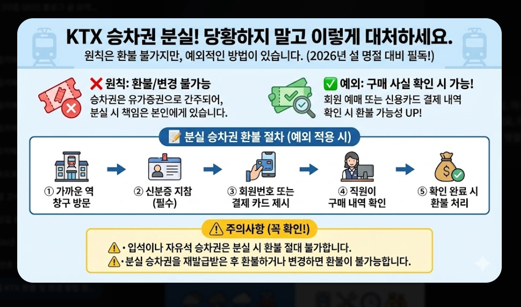 명절 KTX 환불 및 변경 방법 완벽 가이드