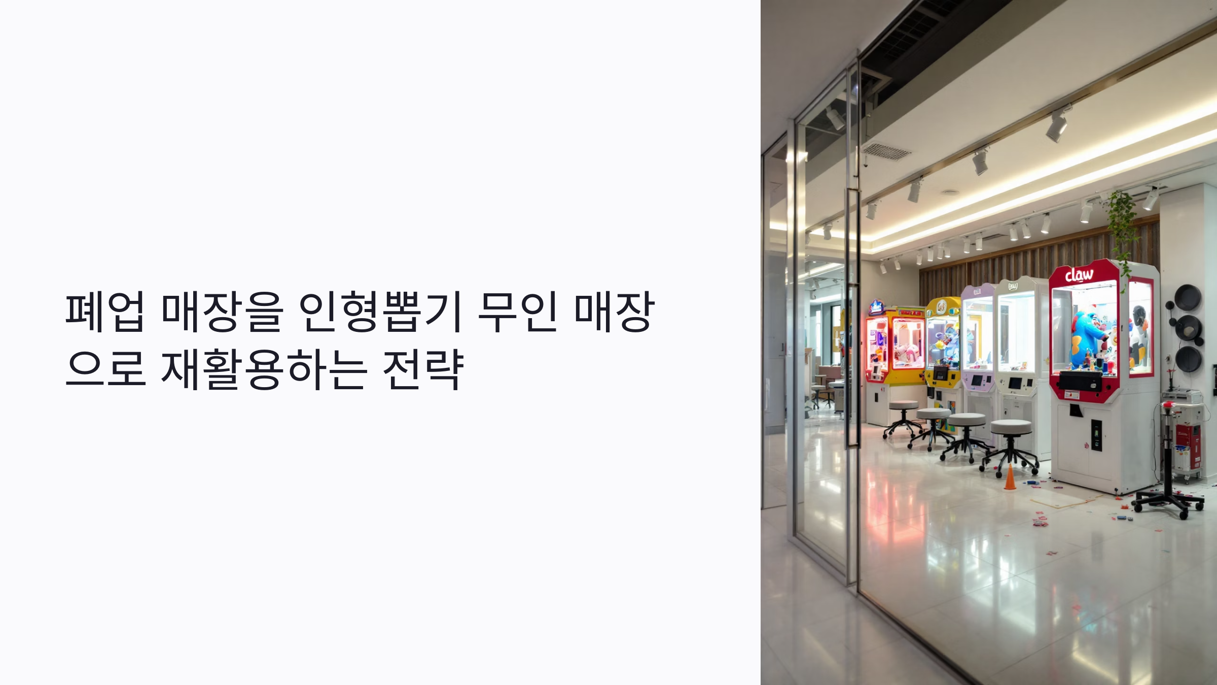 폐업 매장으로 월 200만 원? 인형뽑기 무인 매장으로 재활용하는 현실 전략 6가지