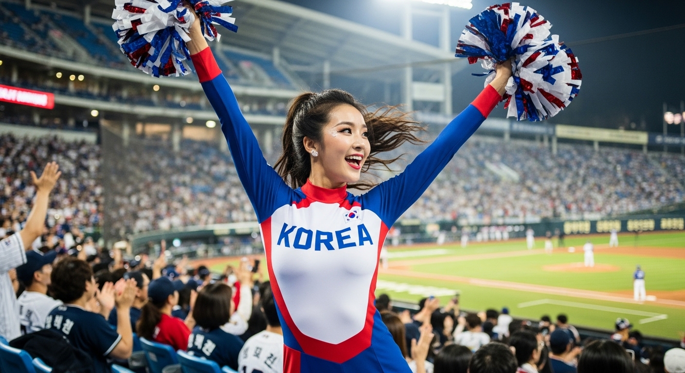 치어리더 여성 사진