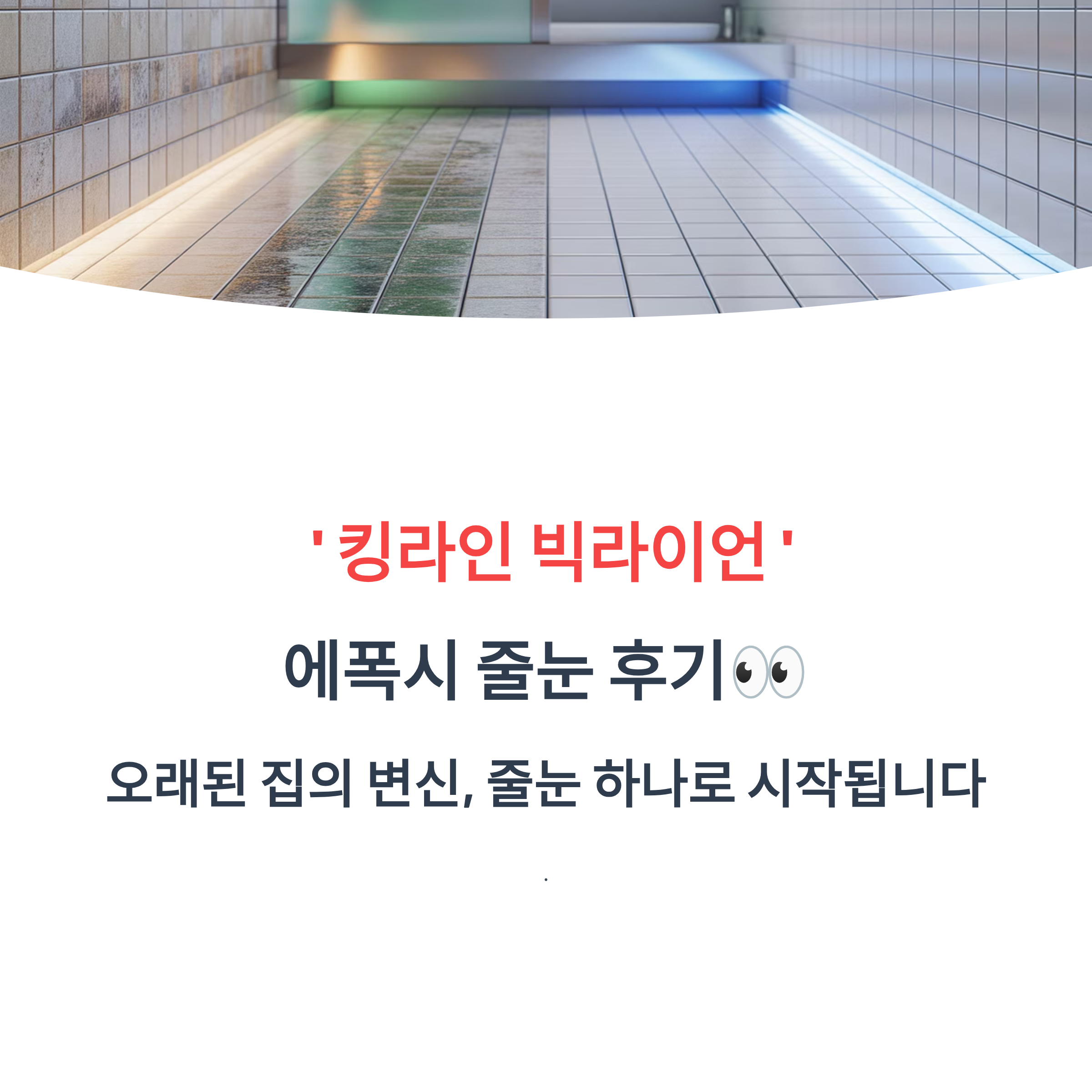 줄눈은 '빅라이언 에폭시'로! 전문가의 선택은 이유가 있더라