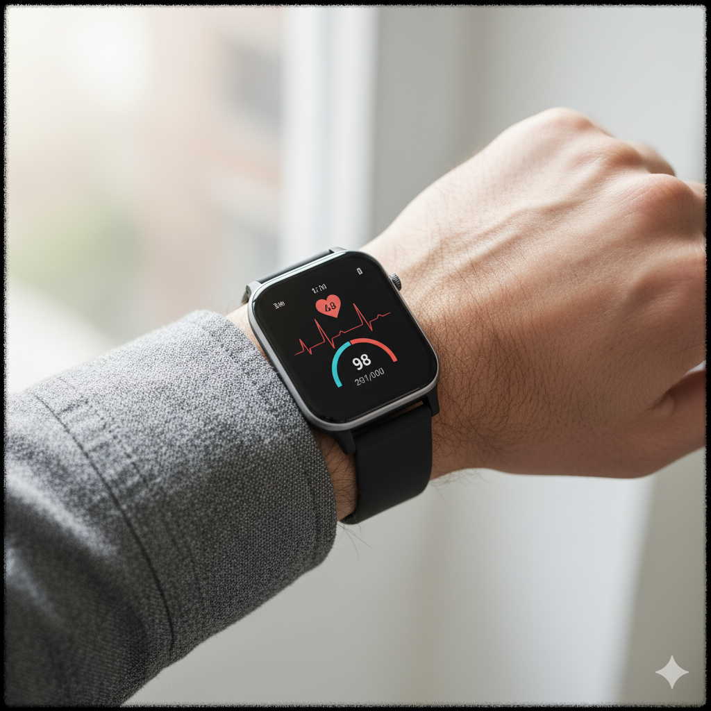 스마트워치로 심박수 및 건강 지표 측정