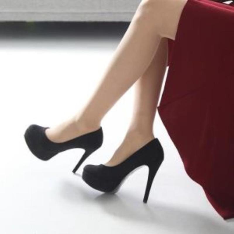 스웨이드 올블랙 여성가보시킬힐 103372