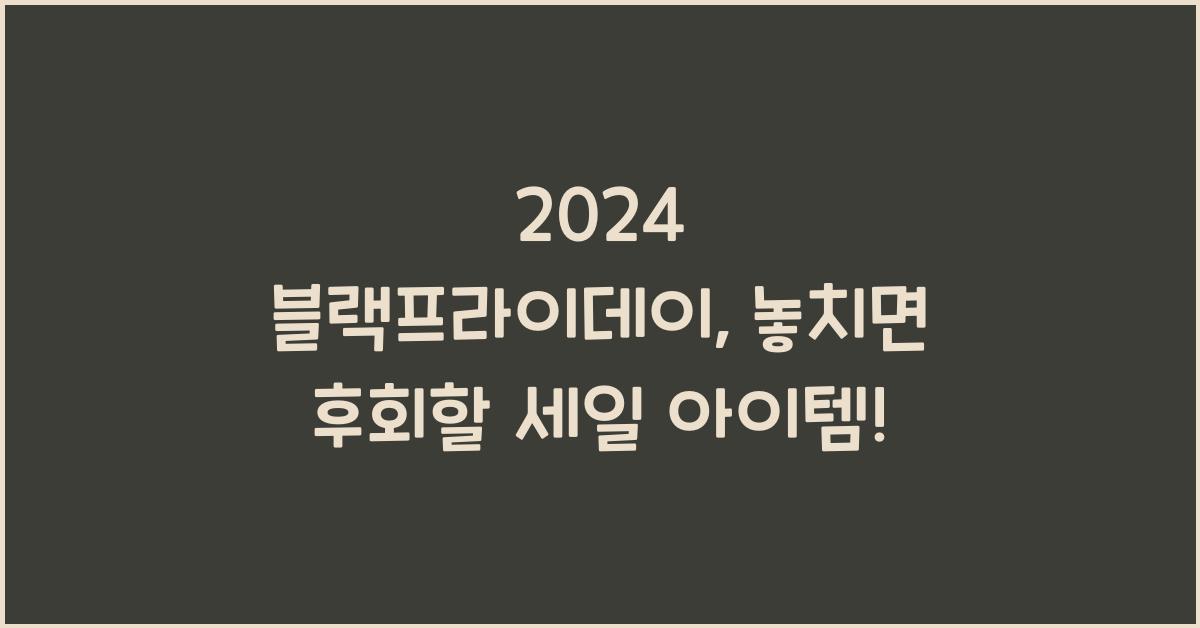 2024 블랙프라이데이
