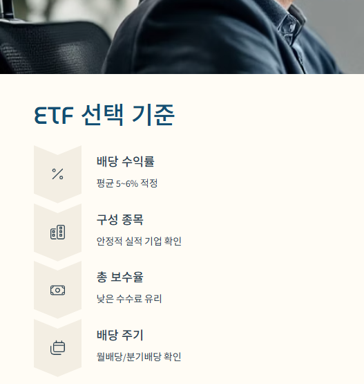 고배당 ETF 선택 시 꼭 봐야 할 기준