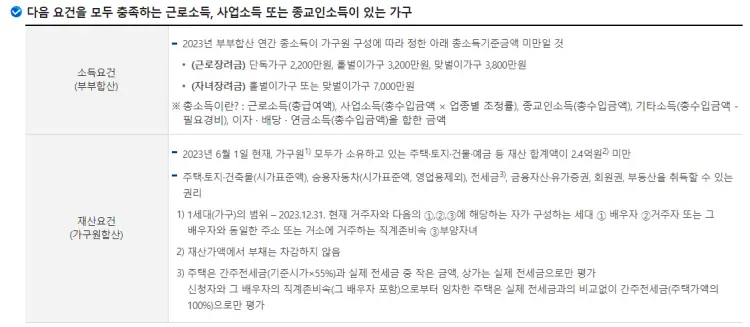 자녀장려금 신청자격