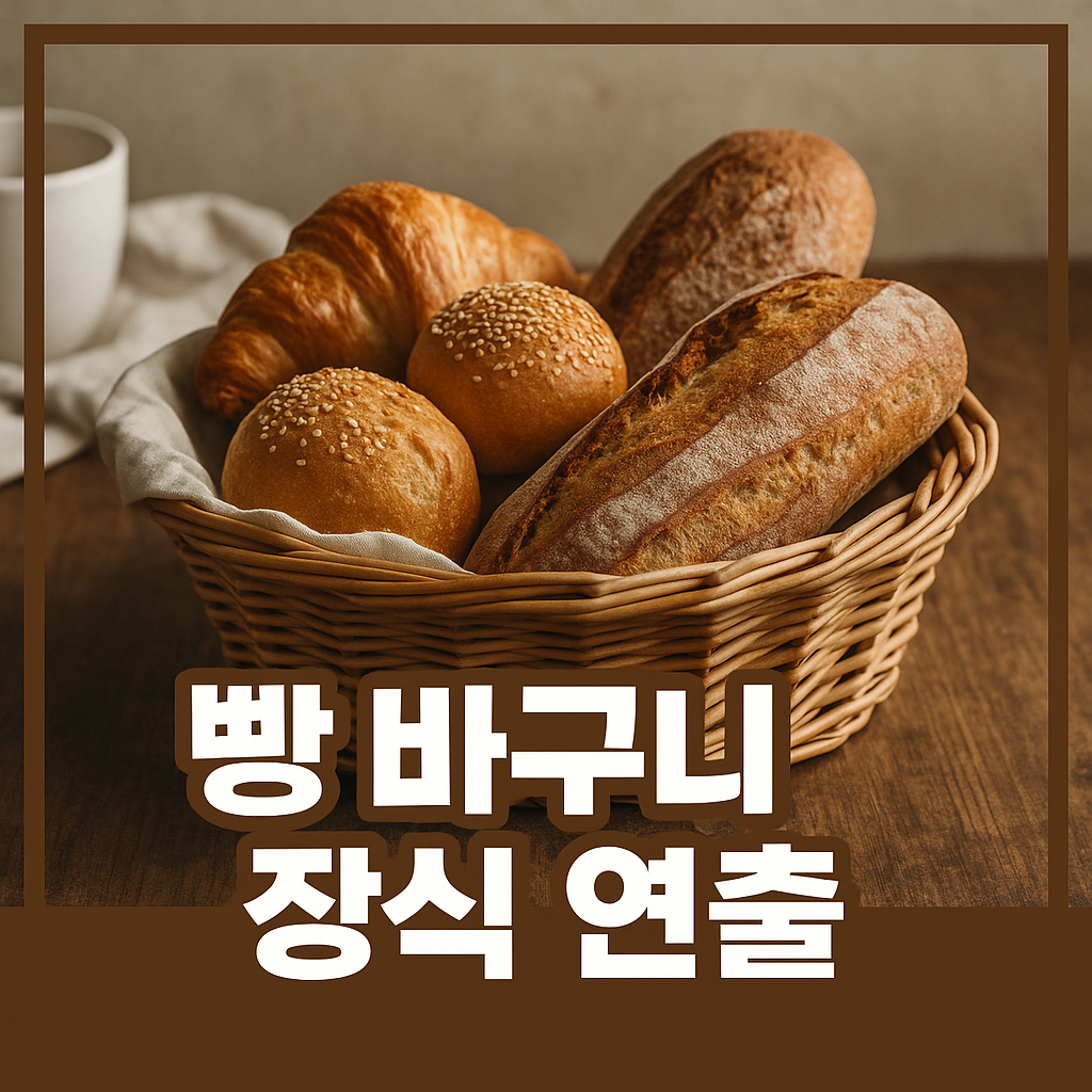 빵 바구니 장식 연출