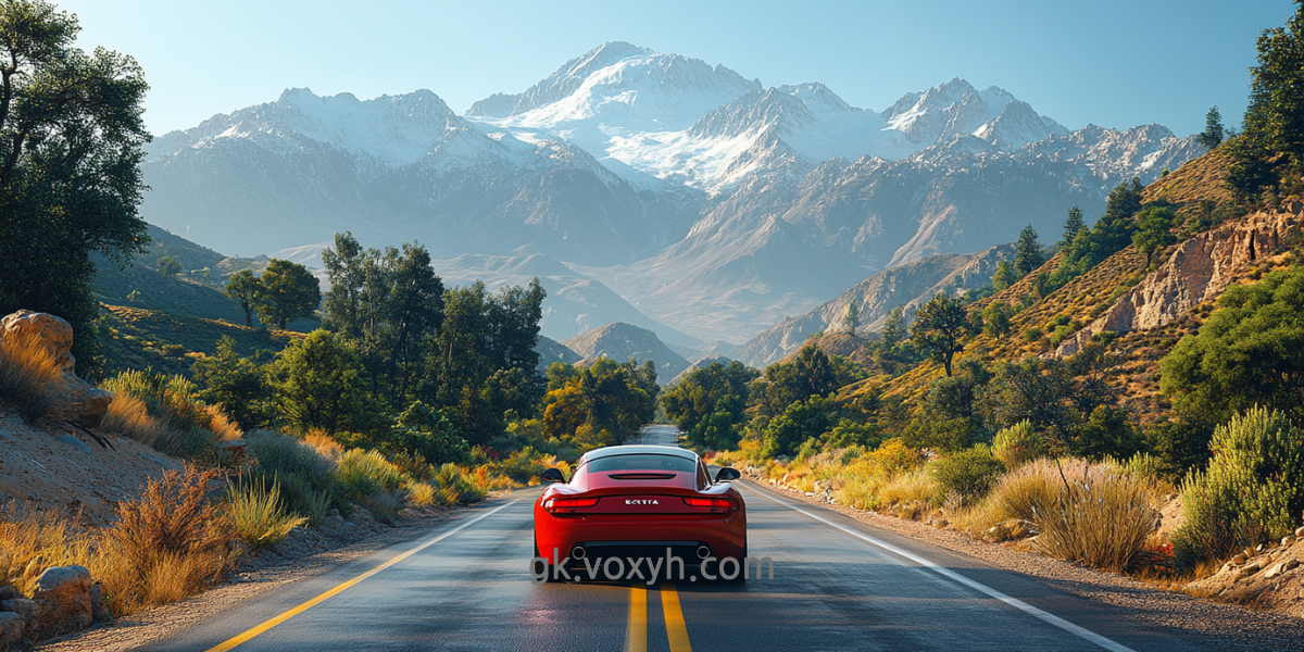 렌트카로 여행을 떠니는 모습