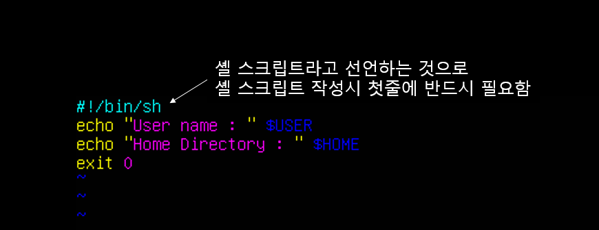 셸스크립의 작성과 실행