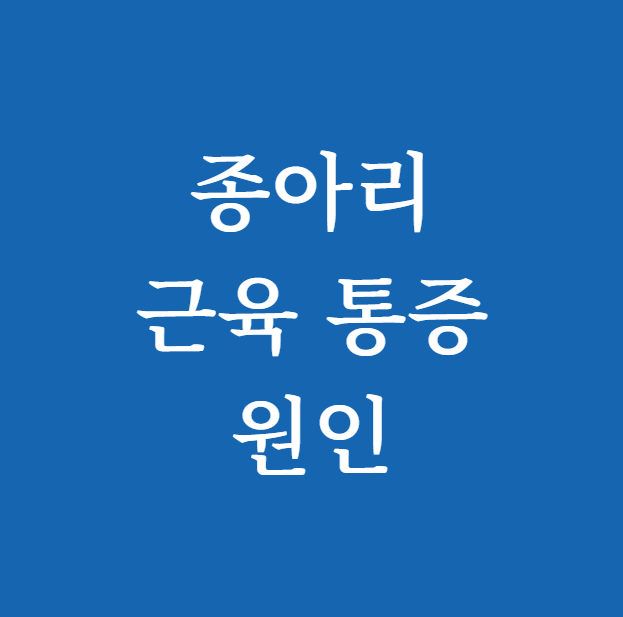 종아리 근육 통증 원인 썸네일