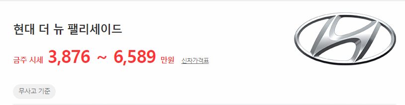 더 뉴 팰리세이드 중고차