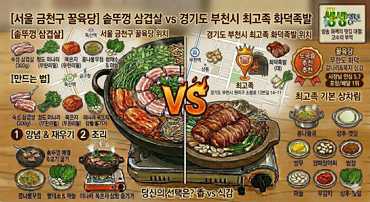 2TV 생생정보 맛대결 솥뚜껑 vs 화덕족발