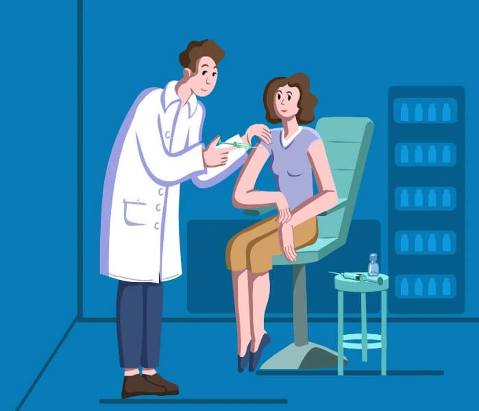 환자와 의사가 대화하는 모습