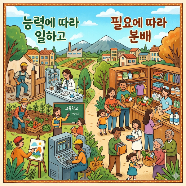 공산주의 설명 일러스트