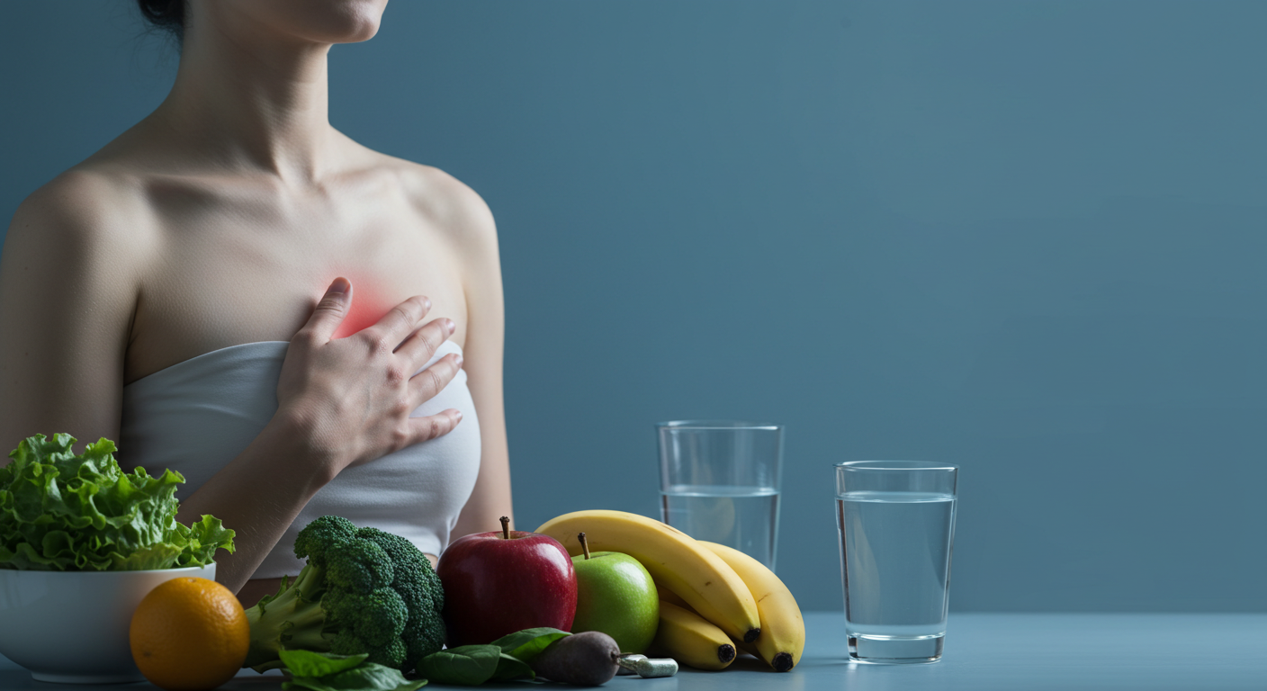 가슴을 부드럽게 감싸 안는 사람이 있는 고요하고 차분한 이미지