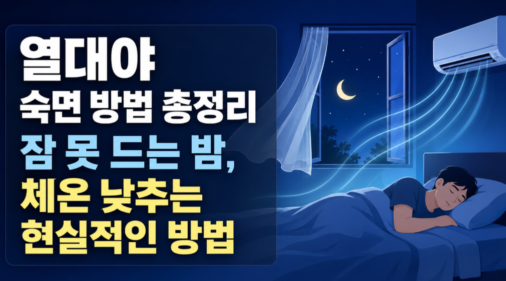 열대야 숙면 방법 총정리: 잠 못 드는 밤, 체온 낮추는 현실적인 방법