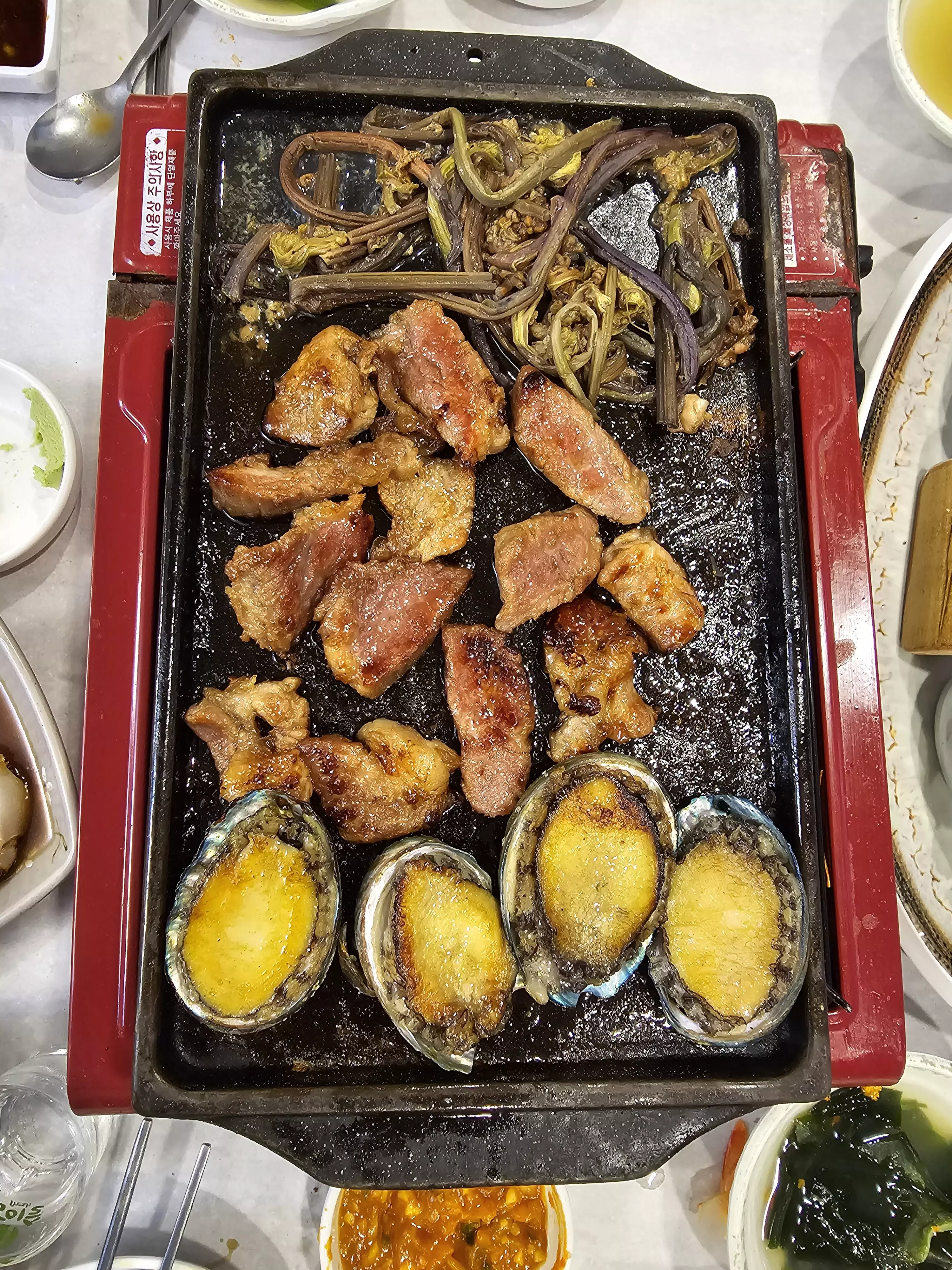 전복과 고기