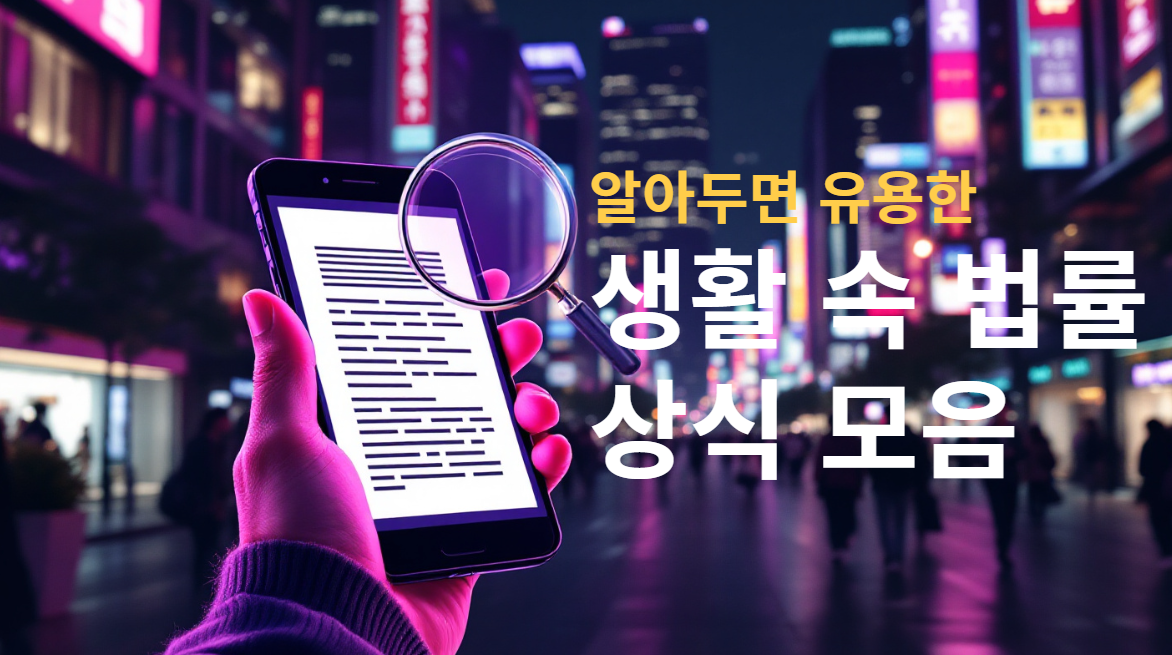 일상속 법률 상식을 상징적으로 보야 주는 사진