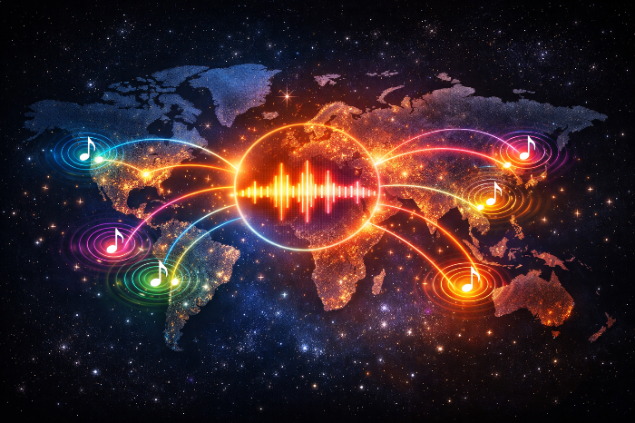 장르 무색화 음악의 글로벌 확산 이미지