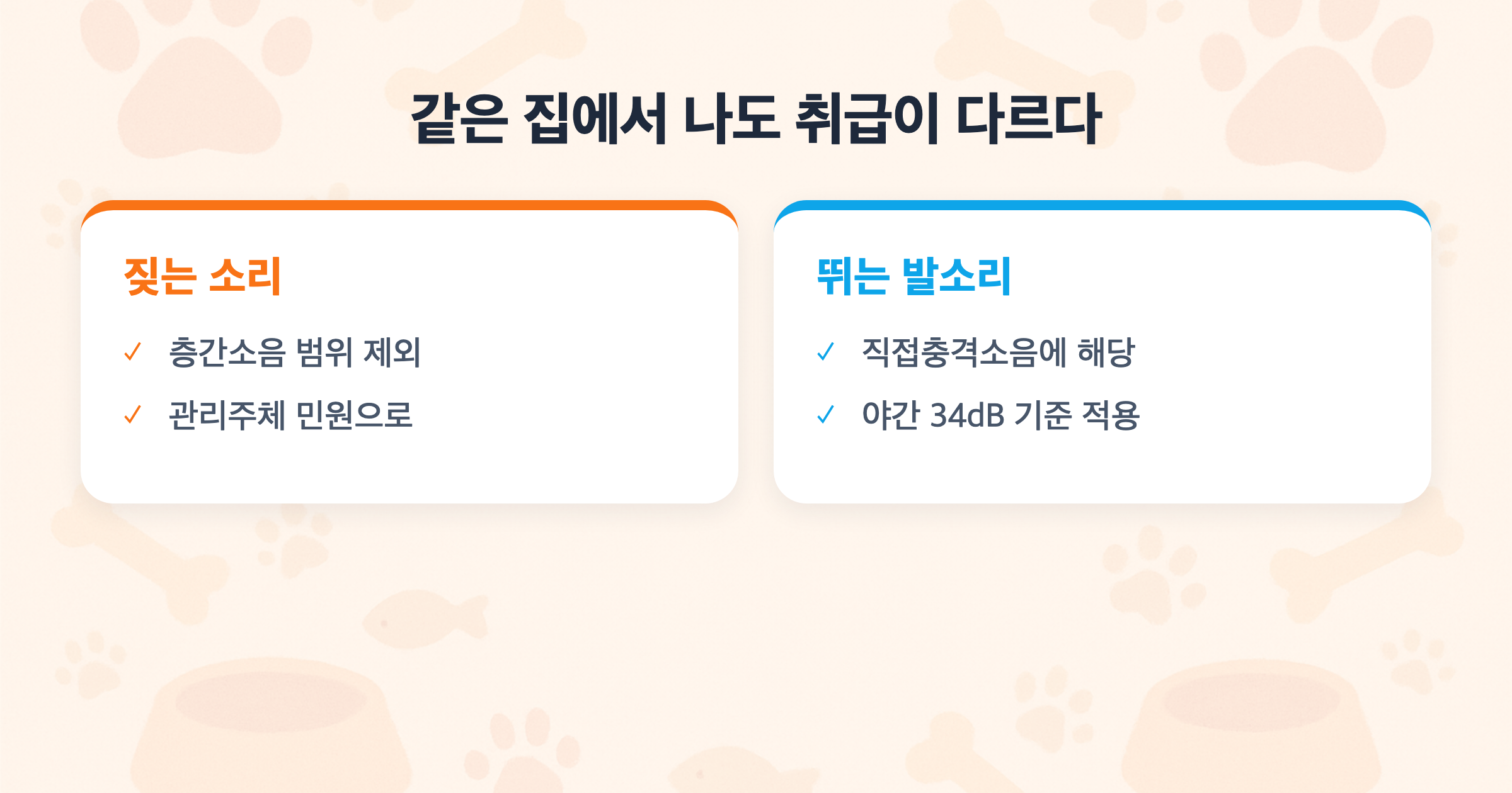 같은 집에서 나도 취급이 다르다 짖는 소리 vs 뛰는 발소리
