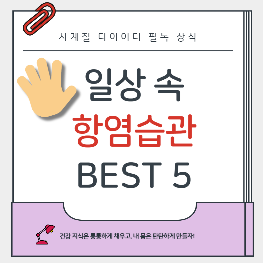 일상 속 항염 습관 5가지 – 전문가 추천