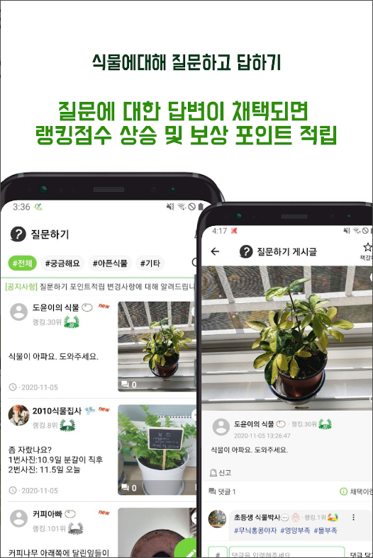 식물119, 식물키우기, 식물물주기, 식물이름찾기 어플