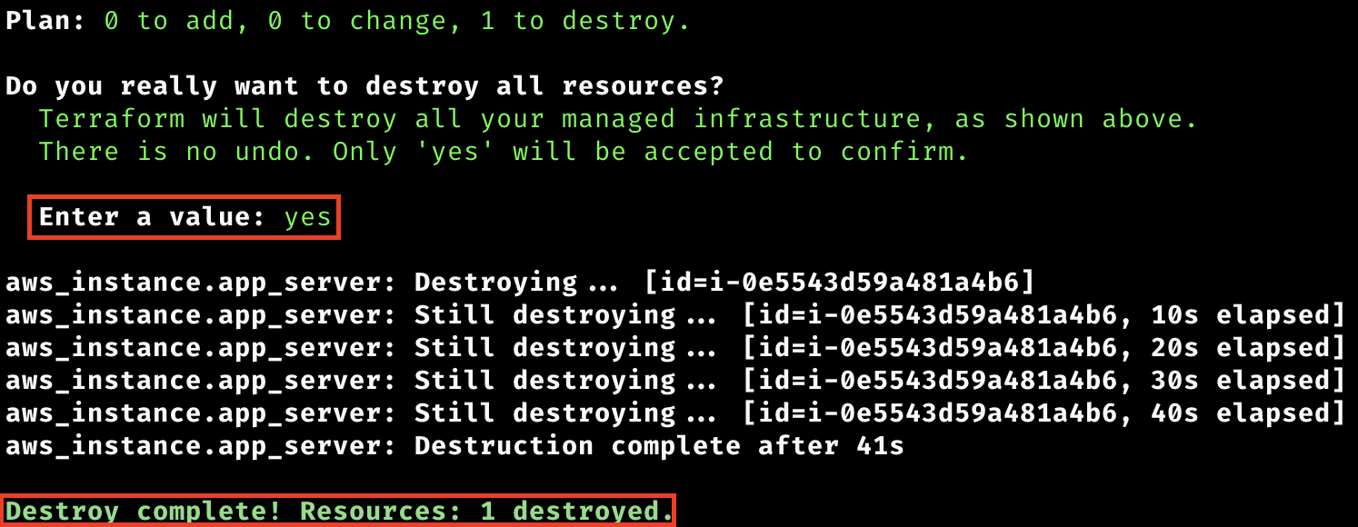 리소스 파괴 성공