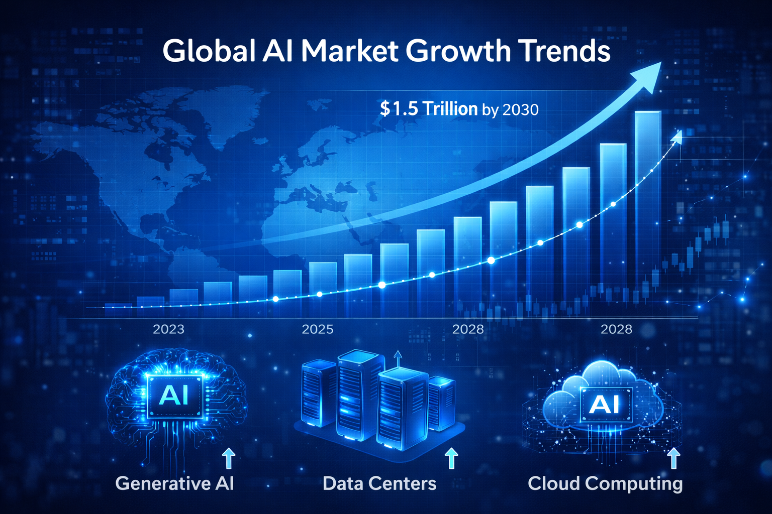 AI 시장 트렌드와 인공지능 산업 성장 인포그래픽